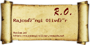Rajcsányi Olivér névjegykártya