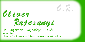 oliver rajcsanyi business card